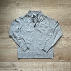 Crewcuts Light Gray Boy’s Cashmere Blend Quarter-Zip Sweater